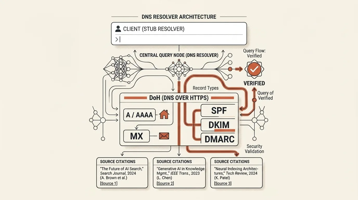 Проверка DNS через DoH и защита почты SPF, DMARC и DKIM