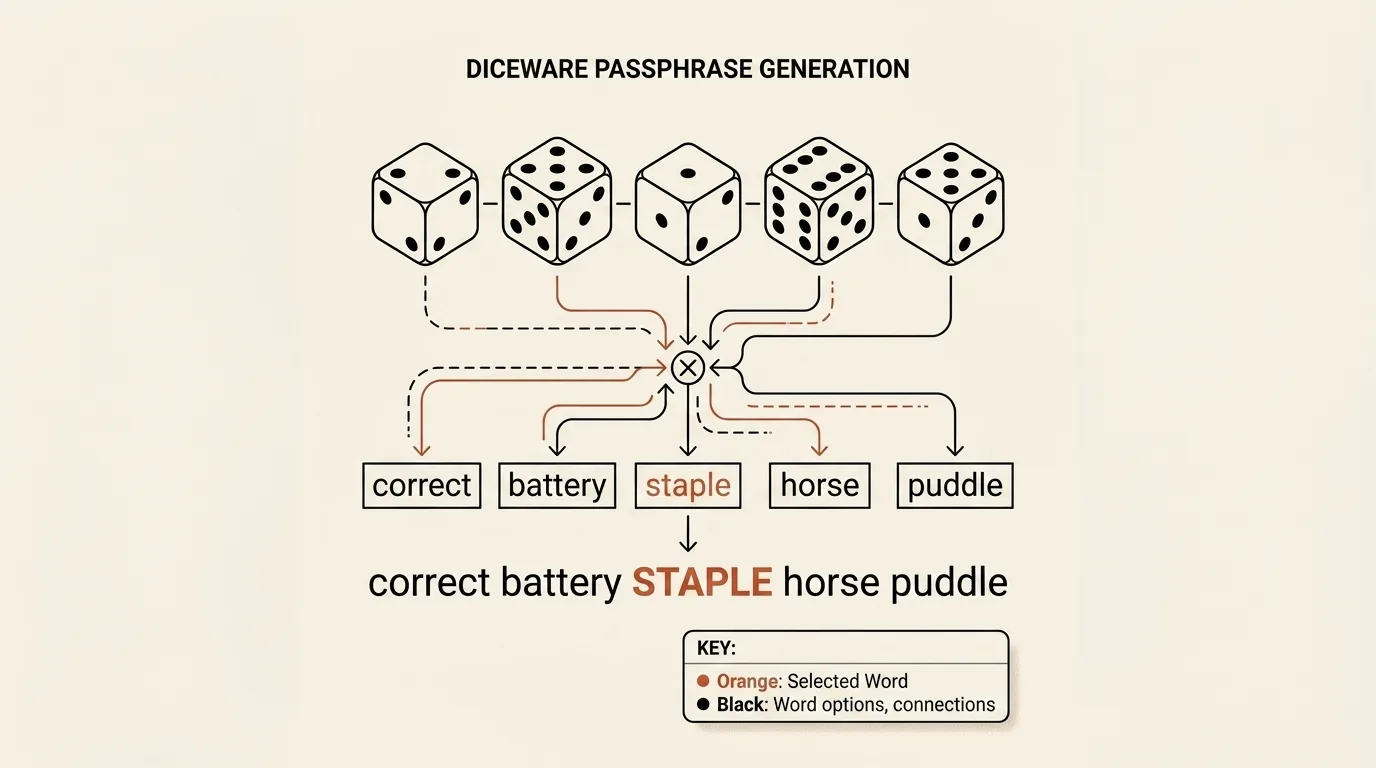 Как Diceware превратил случайные слова в надёжную парольную фразу